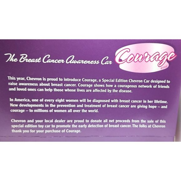 Chevron Cars Special Edition "Courage Pink" 2007 - Breast Cancer Awareness Toy - Picture 13 of 13
